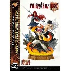 Prime 1 Studio Fairy Tail -Natsu, Gray, Erza, Happy -Statue Del. Bonus Vers. 1/7 57c pas cher