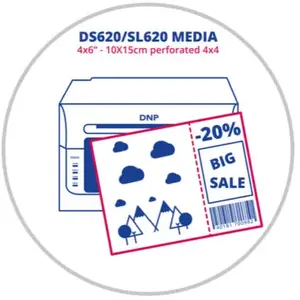 DNP Papier 2 Rol à 400 St. 10x15 Geperforeerd op 10x10cm pas cher