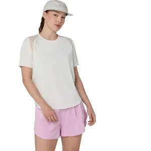 T-shirt Asics Road manches courtes beige femme, Taille S