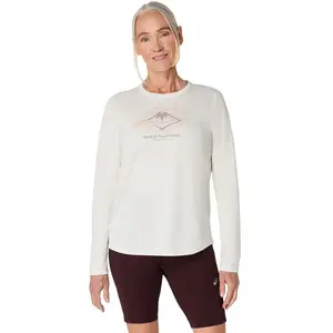 ASICS Performance, Femmes, T-shirt de sport, Fujitrail Logo Langarm-Oberteil Weiss (S), Blanc, S pas cher