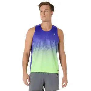 Asics T-shirt Sans Manches Road Fade pas cher
