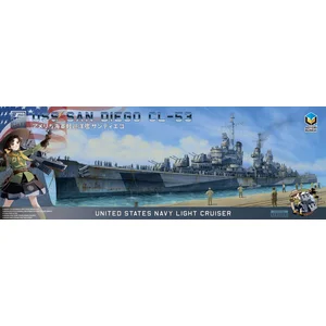 Zimi Model AT35013 USS SAN DIEGO CL-53 (ATORI BRAND) Schaal 1:350 pas cher