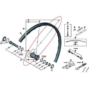 Shimano Roue de vélo à Rayons 298 mm pour WHM9000-29 VR 47V9803 pas cher