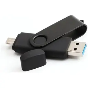 OUTAD 2 en 1 OTG Clé USB 32 Go USB 3.0 noir pas cher