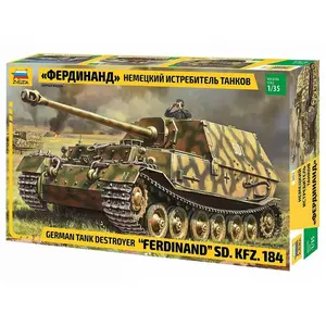 1:35 Zvezda 3653 German Tank Destroyer - Ferdinand SD.Kfz. 184 Plastic Modelbouwpakket pas cher