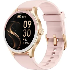 Montre Connectée Femme Ronde Tendance Running Podomètre 100+ Modes Spo... pas cher