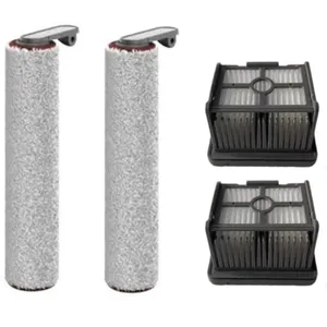 SODIAL 4 PièCes PièCes pour Dreame H12 Pro Lave-Sol Machine Aspirateur Accessoires Filtre Hepa Lavable Brosse à Rouleau Principal