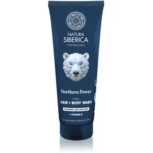 Natura Siberica, Soin de la barbe, Men Northern Power 3-in-1 Hair and Body Wash for Beard and Hair (200 ml) pas cher