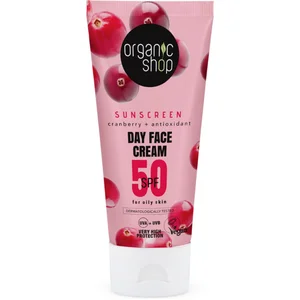 Organic Shop Zonnebrandcréme Gezicht SPF 50 Vette huid 50 ml pas cher