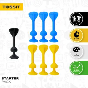 Jeu d'adresse Gigamic Tossit Bleu et Jaune pas cher