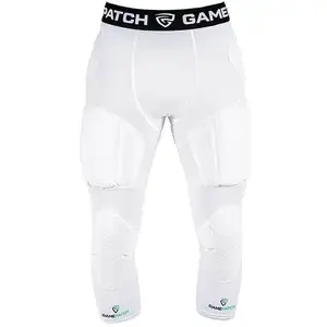 GAMEPATCH | Padded 3/4 tights with full protection | Wit | Maat XL | Basketball | Handball | Urban Sports pas cher
