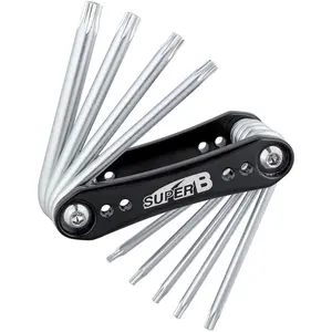 Super B Cycle multi clé Torx 9 Empreinte Pliable Unisexe Adulte, Noir pas cher