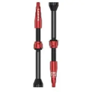 Lezyne CNC TLR Tubeless Valve   Lichtgewicht   Gemaakt van sterk aluminium   60mm   Rood pas cher