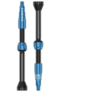 Lezyne CNC TLR Tubeless Valve   Lichtgewicht   Gemaakt van sterk aluminium   60mm   Blauw pas cher