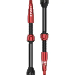 Lezyne CNC TLR Tubeless Valve Lichtgewicht Gemaakt van sterk aluminium 44mm Rood pas cher
