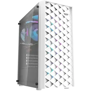 darkFlash DK351 Computer Case + 4 Fans (White) pas cher