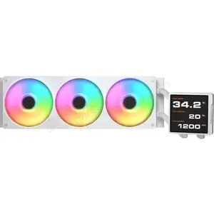 COUGAR Poseidon Vistek Pro - AiO Vloeistofkoeling - 360 ARGB - Wit pas cher