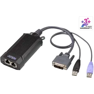 Aten DVI USB KVM DigiProcessor, Commutateur KVM, Noir, Violet, Gris pas cher
