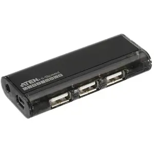 Aten UH284Q9Z-AT (USB-B, 4 ports), Station d’accueil + hub USB, Noir pas cher