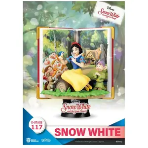 BEAST KINGDOM Blanche-Neige - Diorama Disney Book Series D-Stage Blanche-Neige 13 Cm pas cher