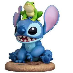 DISNEY 100TH STATUETTE MASTER CRAFT STITCH WITH FROG 34 CM BEAST KINGD pas cher