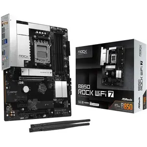 AsRock MB AMD AM5 B850 Rock WiFi 7 (AM5, AMD B850, ATX), Carte mère pas cher