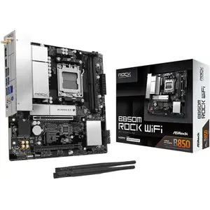 AsRock MB AMD AM5 B850M Rock WiFi 6 (AM5, AMD B850, mATX), Carte mère pas cher