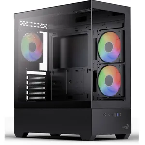 AeroCool P500D-G-BK-v1 (schwarz) (ATX), Boîtier PC, Noir pas cher
