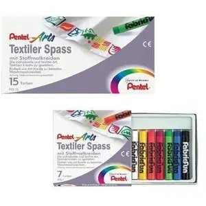 Pentel, Écriture + dessin, Set de craies pour tissu 15 couleurs (15x) pas cher