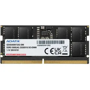 Adata SO-DIMM 32 Go DDR5-5600 (1x 32 Go) (noir, GD5S5600732G-SMI, or) ... pas cher