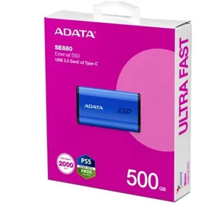 Adata Dysk zewn trzny SSD SE880 500 GB USB3.2A/C Gen2x2 Niebieski (500...