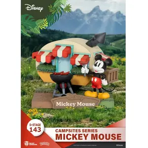 Beast Kingdom Toys Diorama Pvc D-stage Série Camping Mickey Mouse Disney 10 Cm pas cher