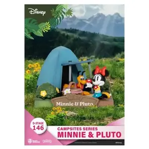 Beast Kingdom Toys Diorama Pvc D-stage Série Camping Mini & Pluto Disney 10 Cm pas cher