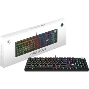 MSI FORGE GK320 RED FR (FR, Filaire), Clavier, Noir
