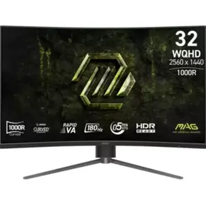 Ecran PC Gamer MSI MAG 325CQPF E18 32'' Incurvé WQHD 180Hz Fast VA pas cher