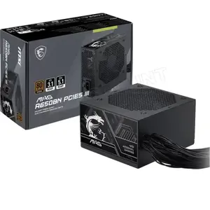 MSI MAG A650BN PCIE5 II - 650w bronze (650 W), Alimentation PC, Bronze pas cher
