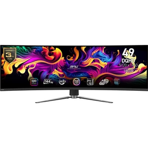 MSI MPG 491CQPDE QD-OLED (5120 x 1440 pixels, 49"), Moniteur, Noir pas cher