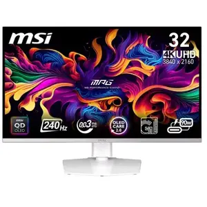 MSI MPG 321URXW QD-OLED (3840 x 2160 pixels, 31.50"), Moniteur, Blanc pas cher