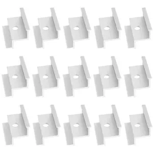 SODIAL 15 PièCes Pince D'ExtréMité en Aluminium de Remplacement pour Panneau Solaire Montage Solaire Photovoltaique Accessoires pour pas cher