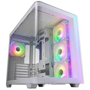 FSP Fortron M580 (ATX, mATX, Mini-ITX), Boîtier PC, Blanc pas cher