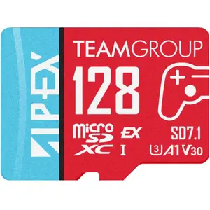 Team Group APEX SD7.1 128 GB SDXC (rot/blau, MicroSD Express) (128 Go,... pas cher