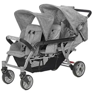 Poussette triple Familidoo Lidoo H3E + Ergondrive Full Grey
