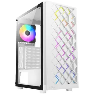 Comparateur de prix : AZZA Boitier PC Moyen Tour ATX Azza Spectra RGB avec panneau vitré - Blanc