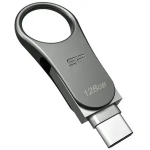 SILICON POWER Mobile C80 Clé USB 128 Go USB 3.0 - USB type C titane pas cher