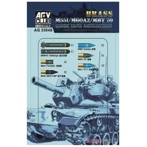 AFV Club M551/60A/MBT70 152MM Ammunition (Brass) pas cher