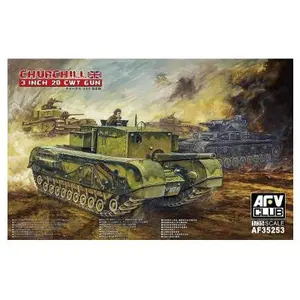 Maquette char 1/35 : char moyen britannique churchill 3 inch gun afv club pas cher