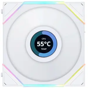 Lian-Li Ventilateur Boîtier 140mm - Lian Li - LCD Sans Fil - ARGB - Blanc pas cher