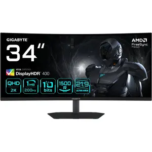 Gigabyte G34WQC2 EU34" - Curve 1500R - VA - 3440 x 1440 - 1 ms - VESA ... pas cher