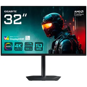 Gigabyte Moniteur - HP - MO32U - QD-OLED 31.5' - 4K - 165Hz - 0.03ms - USB-C - KVM pas cher