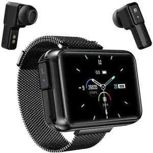 YOKULI Montre connectée écran de 1.4 pouces pour hommes avec écouteurs sans fil Bluetooth appels météo -NoirVendu parcdiscount